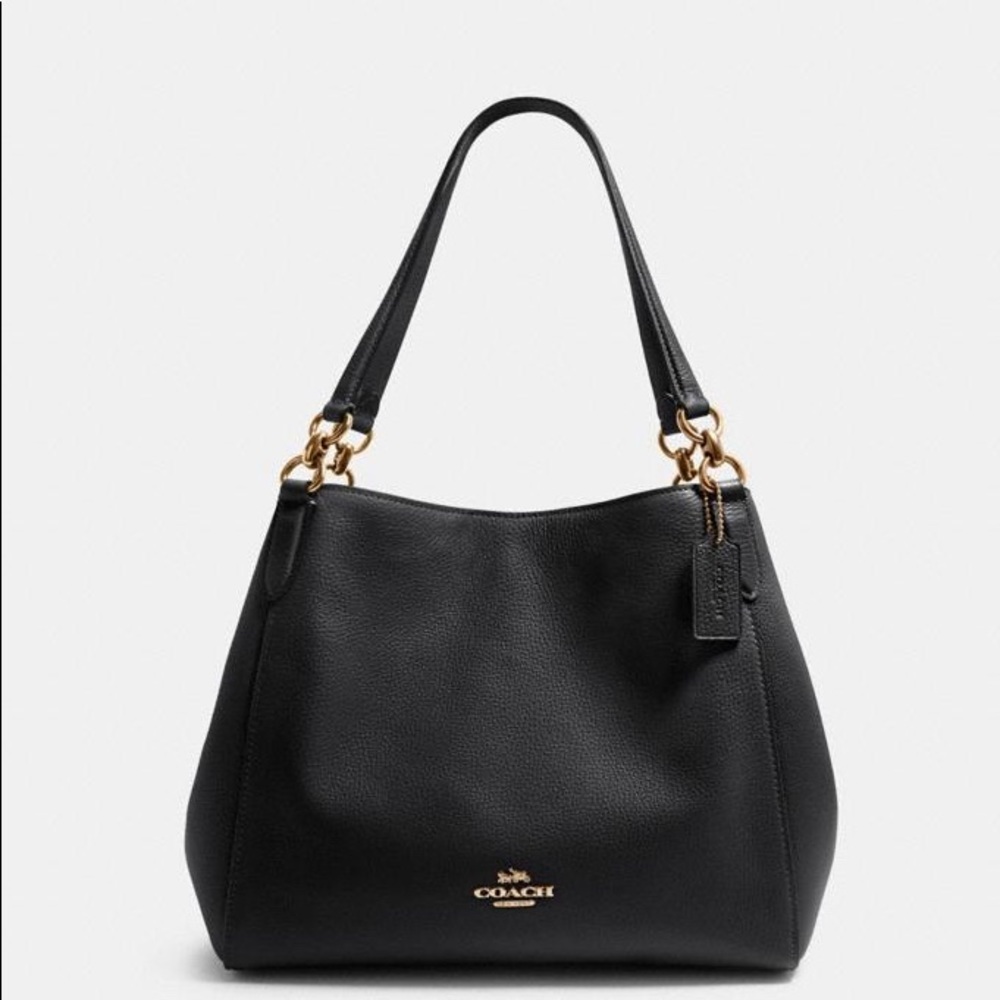 Black Coach Hallie Shoulder Bag
